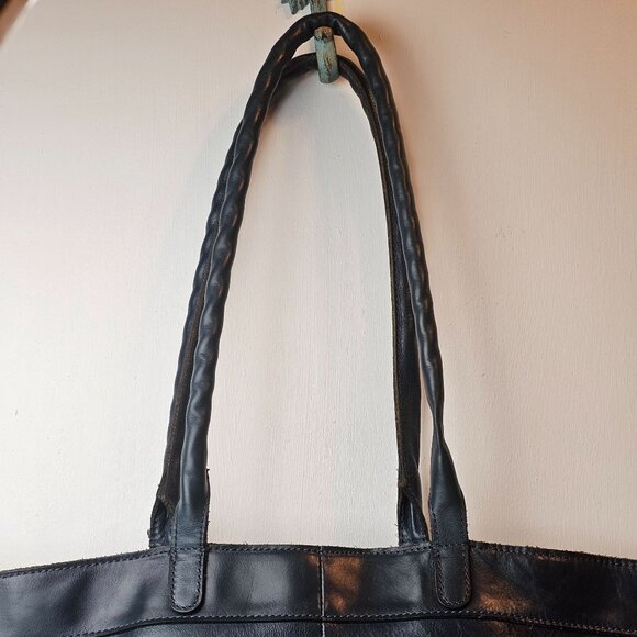 Patricia Nash Mallory Leather Tote Caribbean Blue, "Vintage Leather", NWT - Picture 3 of 12